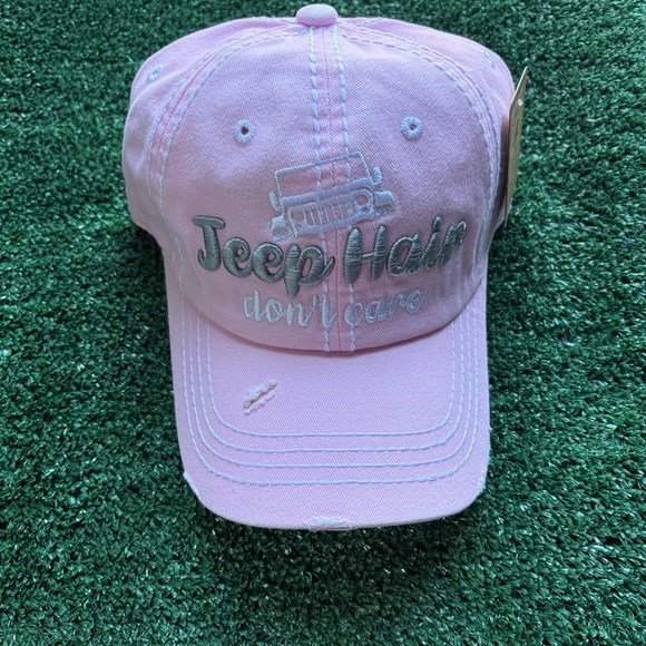 Accessories - Jeep Hat- Pink- Jeep Hair Don’t Care ✌️